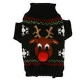 thumbnail image 2 of Dog Snow Sweaters, Christmas Elk Pattern, Fairy Tale Style Winter Sweaters for Small Medium Dogs, Knitted with Acrylic Fiber Fabric, 2 of 7