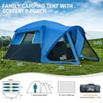 thumbnail image 6 of DMH OUTDOORS 6 Person Family Cabin Tent with Screen Porch Camping Tent for Outdoor Camping Backyard Blue, 6 of 9