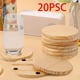 thumbnail image 4 of 20 posavasos de madera sin terminar, posavasos de madera redondos en blanco de 4 pulgadas para manualidades con puntos de silicona antideslizantes, 4 of 4