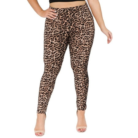 plus size cheetah print pants