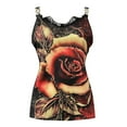 thumbnail image 4 of Giftesty Womens Plus Size Women's Chain Vest Summer Loose Casual Butterfly Print Unique V-neck Blouse, 4 of 6