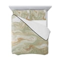thumbnail image 7 of Sage Green Marble Twin Size Down Alternative Comforter, Lightweight Comforter Quilt Bedding Set with Pillow Shams Contemporary Abstract Fluid Art All Seasons Bed Comforter Duvet Insert 68"x86", 7 of 7