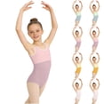 thumbnail image 2 of MKOSPLRT Girls Leotard Dance Ballet Bodysuit Kids Gymnastic Tank Top Color Block Sleeveless Lightweight Outfit Ballet Tights Yellow 14-15 Years, 2 of 7