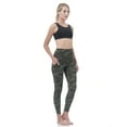 thumbnail image 2 of Allsense Women's High-Waited Leggings - Tummy Control with Zipper Pocket, Olive Camo, Large, 2 of 6