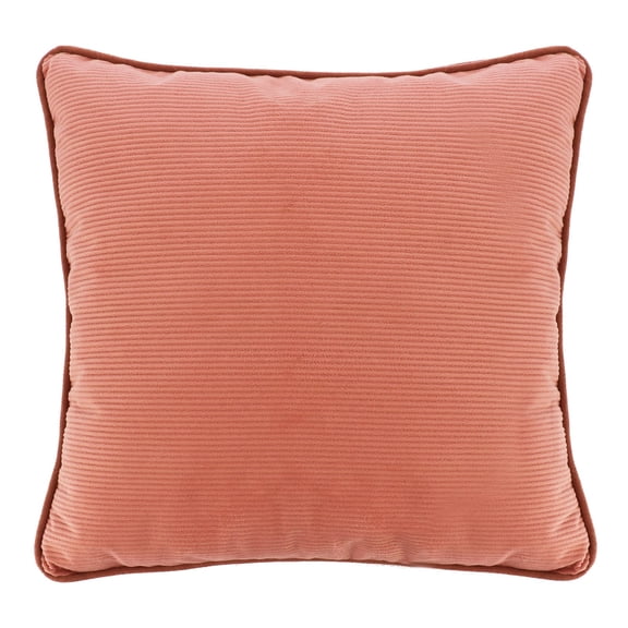 18" Coral Pink Velvet Stripe Pillow by Ashland®
