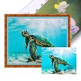 thumbnail image 1 of Hilo Algodón Ecológico Bordado Punto Cruz Tortugas Marinas Impreso 11CT 50x40cm, 1 of 9