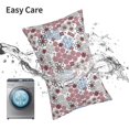 thumbnail image 4 of Goofa Abstract Floral Print Plush Throw Pillow Case, Soft Velvet with Hidden Zipper, Decorative Cushion Cover for Sofa, Bed, Car, and Home Décor-14"x20", 4 of 4