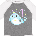 thumbnail image 4 of Inktastic Happy 1st Birthday with Cute Narwhal Stars and Bubbles Boys or Girls Long Sleeve Baby Bodysuit, 4 of 5