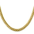 thumbnail image 2 of 14K Yellow Gold Curb Chain Styles Necklace 24 inch 6.25 mm Solid Miami Cuban Link with Lobster Clasp, 2 of 4