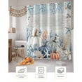 thumbnail image 7 of Shower Curtain, Thanksgiving Pumpkin Coastal Starfish Waterproof Shower Curtain Set with Hooks for Bathroom Showers,Stalls and Bathtubs,36x72In Retro Wood Grain, 7 of 7