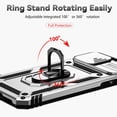 thumbnail image 6 of for iPhone 11 Case with Camera Lens Cover HD Screen Protector, Dual Layer [15 FT Military Grade Drop Protection] Magnetic Ring Holder Kickstand Protective Phone Case for iPhone 11 6.1 inch (Silver), 6 of 9