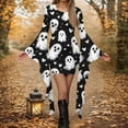 thumbnail image 2 of Women's Casual Halloween Dress Printed Casual Long Sleeve Round Neck Pullover Patchwork Dress, 2 of 4