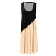 thumbnail image 4 of IROINNID Fit&Flare Dress For Women Sleeveless Round Neckline Casual Color-Blocking d Dress Strapless Contrast Color Dress, 4 of 5