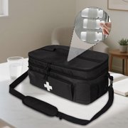BELOVING Empty First Aid Bag Emergency Kits Organizer Storage Pouch Multifunctional Medical Storage Bag Portable for Travel Gym Hiking Black