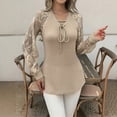thumbnail image 2 of Womens Casual Oversized Loose Solid Round Neck Sweater Long Sleeved, 2 of 6