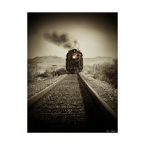 Trademark Fine Art 'Train Arrival II' Canvas Art by David Drost