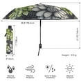 thumbnail image 3 of FORMRS Travel Umbrella Folding Auto Open Close Windproof Rain UV Protection, Gray Floral, 3 of 8