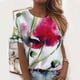 thumbnail image 4 of Camisa de verano de moda sexy casual para mujer Impreso con cuello redondo Camisa de manga corta Top Pompotops  hfajkhk134136, 4 of 6