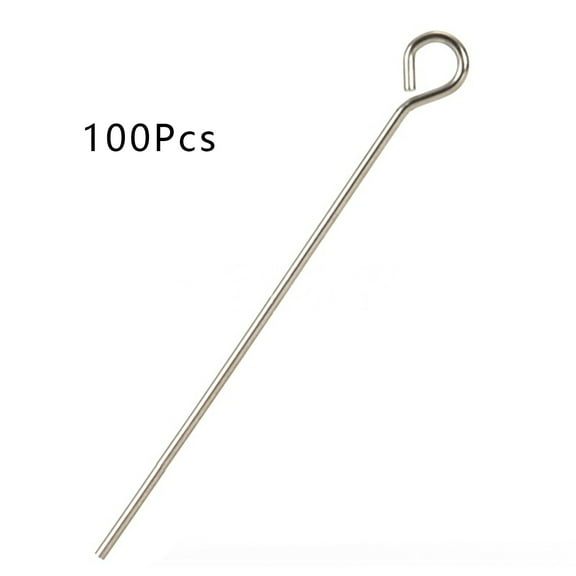 100Pcs Stainless Steel Fishing Hook Fish Lure Connecting Pins Swivel Accessories