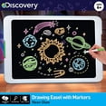 thumbnail image 2 of Discovery Kids Neon Glow Drawing Easel w/Color Markers, Built-in Kickstand/Wall Mount, Choose from 6 Light Modes, Easy to Clean/Washable, Wide Screen, Flat Storage, Great for Children, Multicolor, 2 of 7
