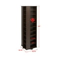thumbnail image 2 of Prepac Espresso 4-Sided Spinning Media Storage Cabinet, 1040 CD Capacity, 65" x 18.75" x 18.75", 2 of 9