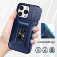 thumbnail image 4 of Funda para GANGXUN iPhone 14 Pro Max - Soporte metálico, Función magnética, Azul, 4 of 5
