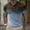 Blue, variant on CaiJunJia George Men Casual Printed Short Sleeve Turn Down Collar Buttons Side Split T-Shirt Blouse Tops, Polo Shirts for Men