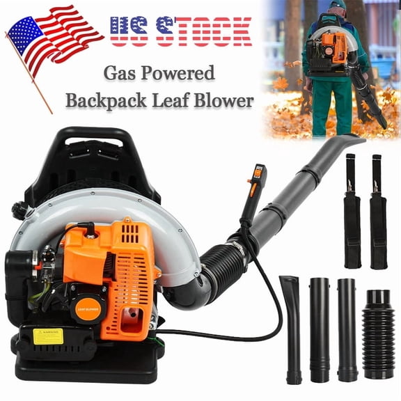 Momarys EB650 Backpack Leaf Blower, 63CC 2-Stroke 665 CFM Gas Blower for Lawn Debris, Leaves & Outdoor Snow Clearing