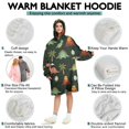 thumbnail image 5 of Wearable Oversized Blanket,Dark Green Toned Dinosaur and Volcano Pattern Wearable Blanket Hoodie for Adults,Cozy Hooded Blankets with Super Pockets,Super Warm Fuzzy Pullover for Women & Men, 5 of 6