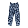 thumbnail image 2 of Haiem Tropical Leaves Men's Pajama Pants Ultra Lightweight Pjs Bottoms Sleepwear Bottom Pants With Pocket Drawstring-Large, 2 of 7
