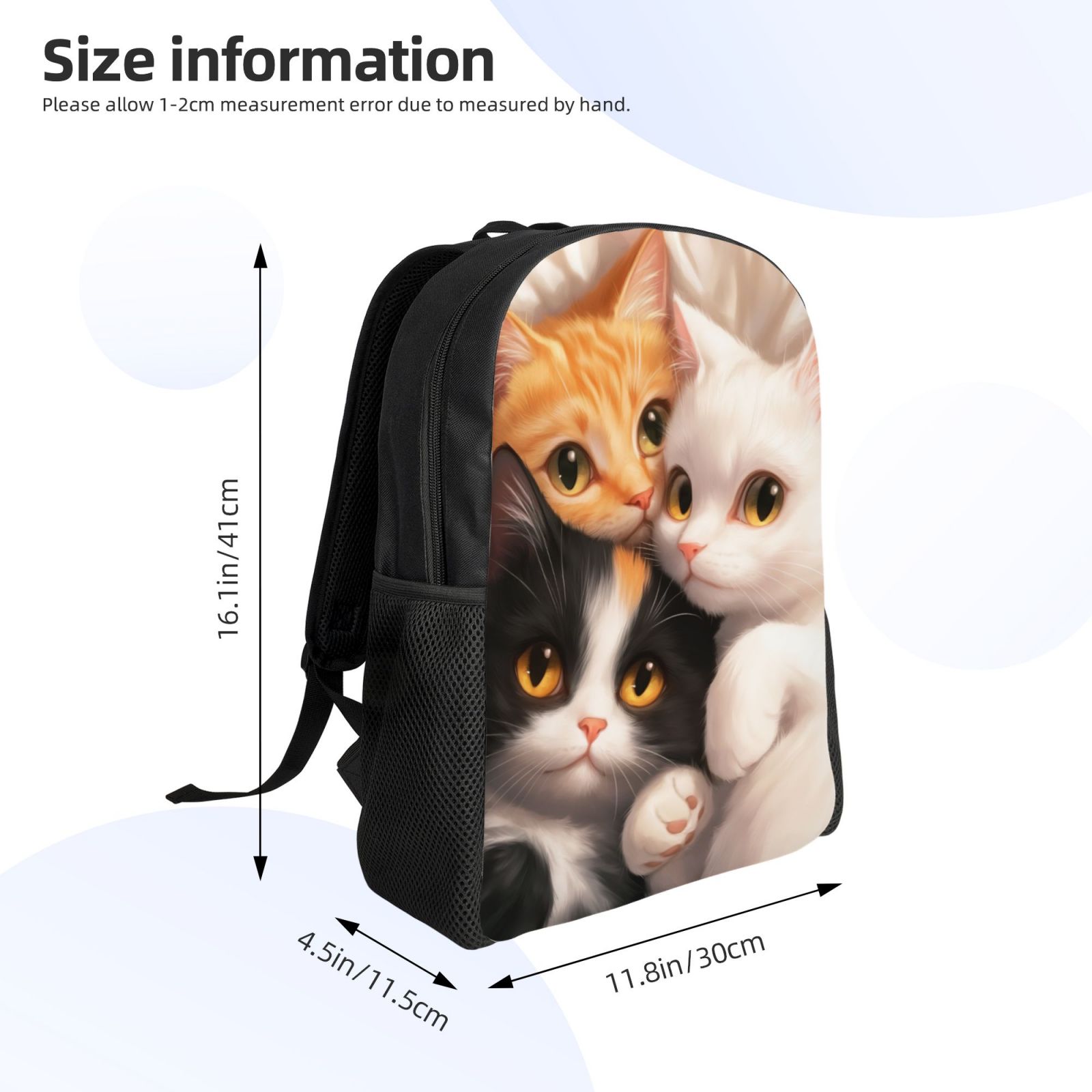 Cat Backpack Double Shoulder Backpack Durable, Spacious, Ergonomic Design for Travel, Work & Outdoor Use