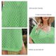 thumbnail image 5 of Mujer Bikini Coverup cuello en V manga corta abertura lateral ahuecado traje de baño que cubre vestido verde tamaño libre, 5 of 6