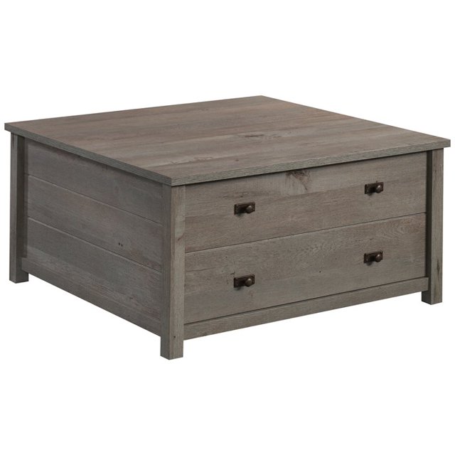 Pemberly Row Table Basse de Rangement en Bois à 2 Tiroirs en Chêne Mystique