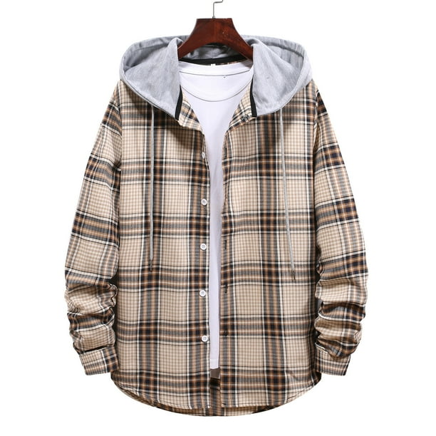 Colorful lattice print turndown collar winter shop wind coat