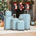thumbnail image 2 of Zimtown 5 Piece Sets Luggage Suitcase ABS Hardside with Spinner Wheels and TSA Lock, Blue, 2 of 18