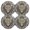 Brown, variant on Ryvnso Leopard with Boho Pattern Round Plate Mats Dining Table Placemat Set of 4 for Holiday Decoration