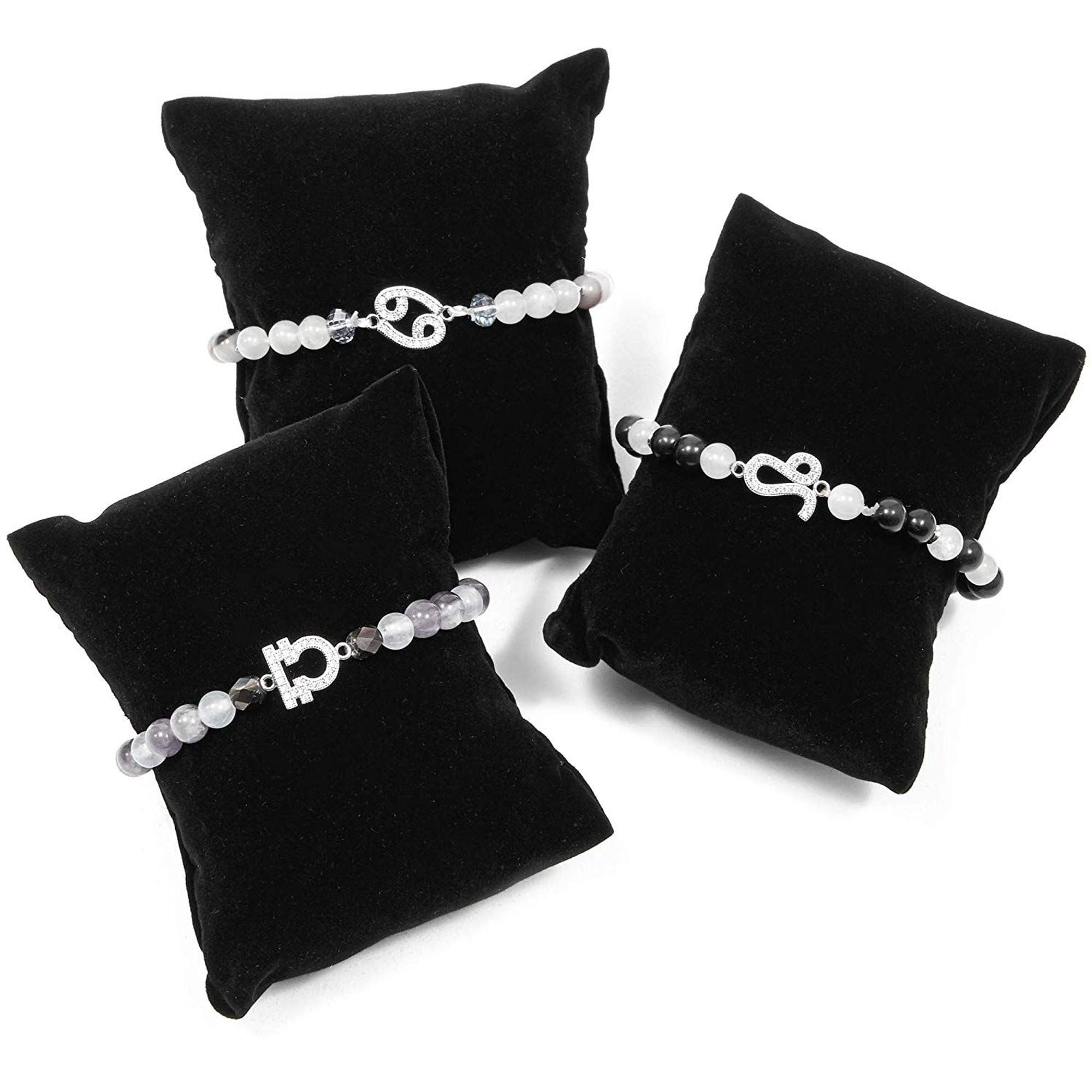 12 Packs Soft Velvet Bracelet Display Pillow for Jewelry Watches Bangle