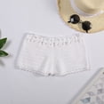 thumbnail image 7 of Short Pants For Women Solid Color Hollow Knit Pattern Three-Point Beach Short, 7 of 7