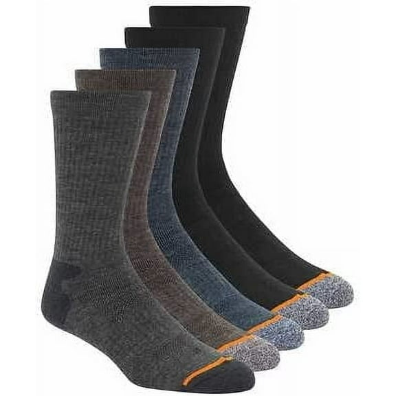 5-Pairs Men's Weatherproof Vintage Outdoor Wool Blend Crew Calf Socks (Multi-Color)