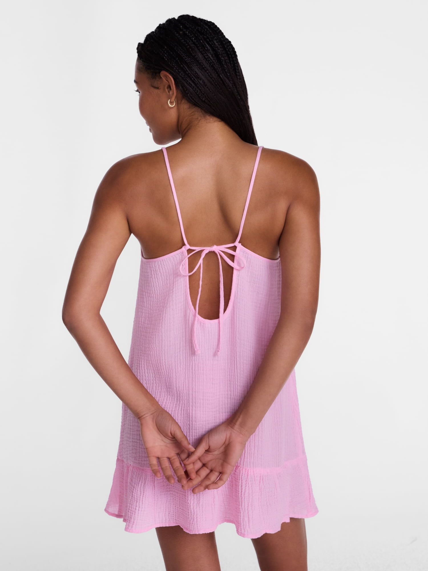 No Boundaries Scoop Neck Cotton Dress Coverup, Women’s XXS-XXL