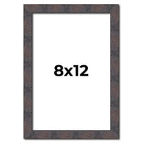 8x12 Frame Brown Rustic Lacquered Walnut Solid Wood Picture Frame Width | 0.875 Inch Moulding Width