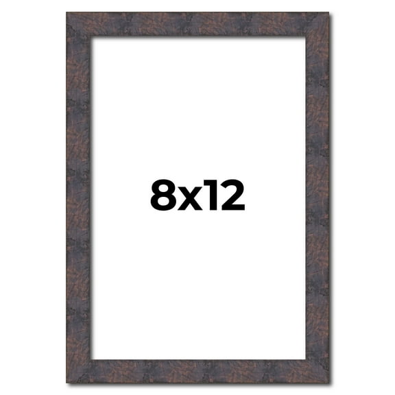 8x12 Frame Brown Rustic Lacquered Walnut Solid Wood Picture Frame Width | 0.875 Inch Moulding Width