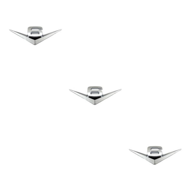 fastboy V8 Emblem Decal Durable And Easy To Install Car Sticker Cool Style Zinc Alloy Accessories For Car Sticker Emblem V6锛歋ilver 3Set