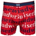 thumbnail image 3 of Budweiser Beer Repeating Text Brand SAXX Men's Boxer Briefs-Small (28-30), 3 of 5