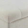 thumbnail image 3 of Bouclair White Fabric and Black Wood Bench, 3 of 5
