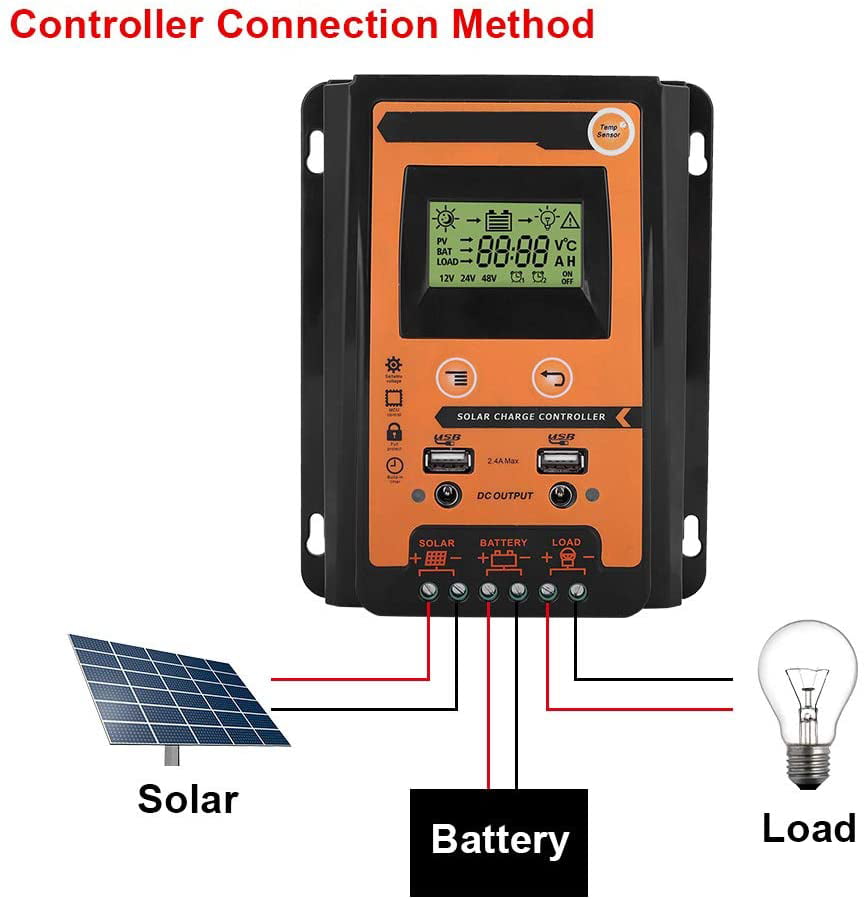 30A 12V/24V Solar Charge Controller Solar Regulator For Solar Panel System Use 