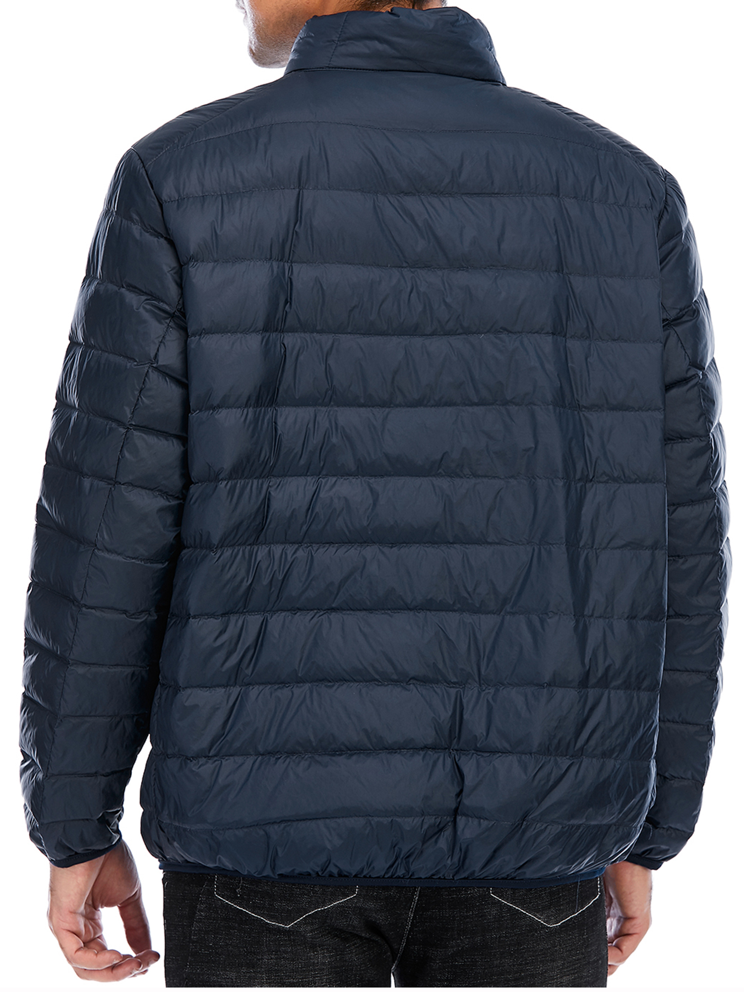 FOCUSSEXY Mens Down Puffer Jacket Lightweight Packable Winter Coat Men's Down Puffer Jacket Warm Casual Outdoor Zipper Jacket Packable Puffer Jacket, Blue - image 2 of 7