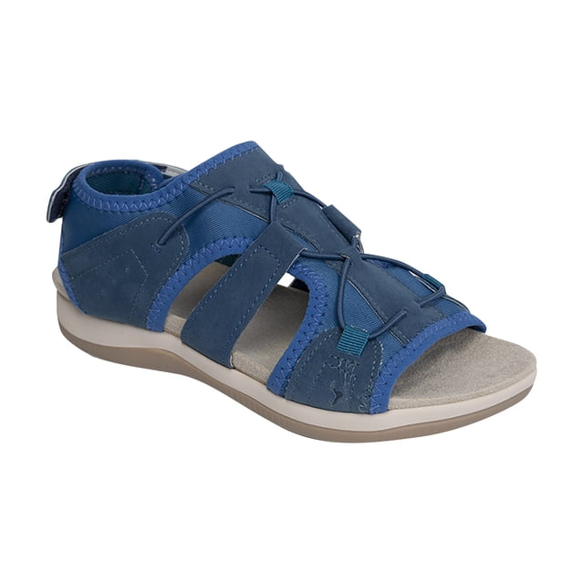 KIHOUT Summer Womens Sandals, Ladies Fashion and Comfortable Round Toe Wedge Solid Color Fish Mouth Sandals