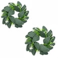 thumbnail image 2 of Candle Rings Set of 2, Mini Wreaths for Pillar Candles, Modern Table Centerpiece for Wedding, Rustic All- Home & Wall Decor, 1Pack D, 2 of 6