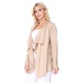 thumbnail image 5 of YEMAK Women's Long Sleeve Loose Fit Draped Open Front Casual Cardigan Sweater MK8218-MSH-M, 5 of 5